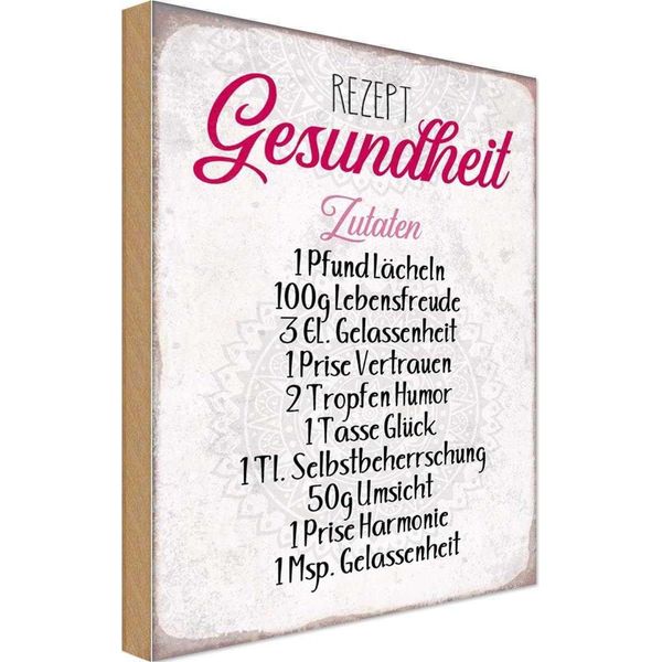 Vianmo Insegna In Legno 30X20 Cm Rezept Gesundheit Zutaten-image