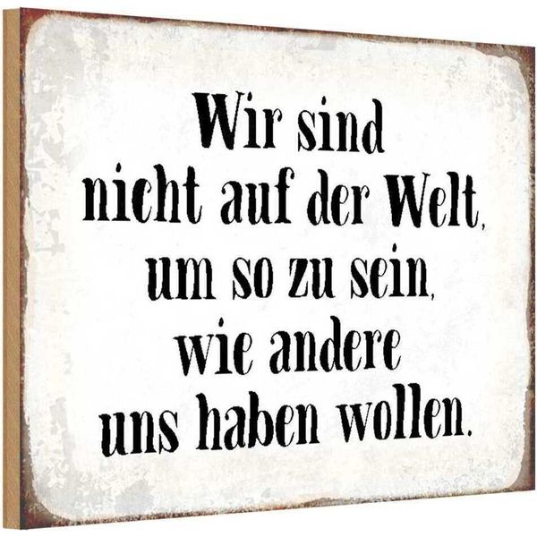 Vianmo Insegna In Legno 20X30 Cm Sind Nicht Auf Welt Wie Andere-image