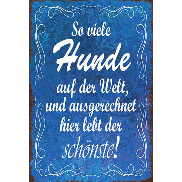 Vianmo Insegna In Legno 18X12 Cm So Vielen Hunde Auf Der Welt-image