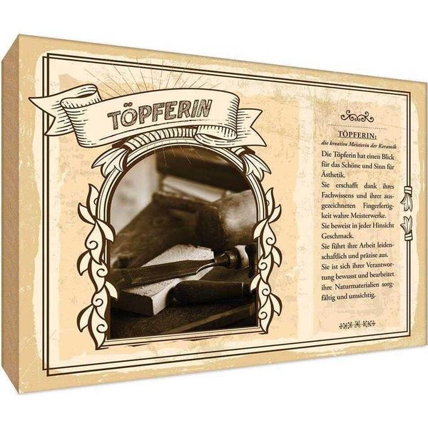Vianmo Insegna In Legno 20X30 Cm TöPferin-image