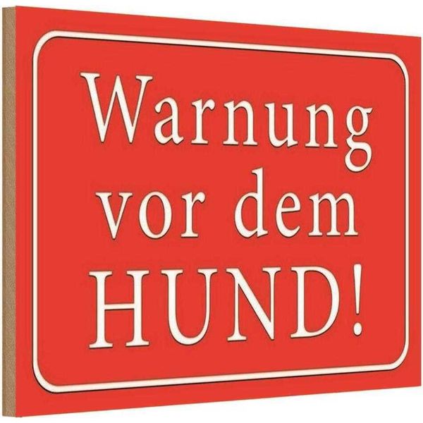 Vianmo Insegna In Legno 12X18 Cm Warnung Vor Dem Hund-image