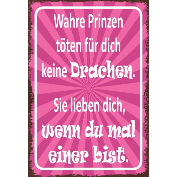 Vianmo Insegna In Legno 30X20 Cm Wahre Prinzen TöTen Keine-image