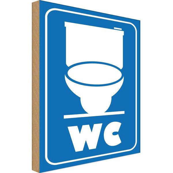 Vianmo Insegna In Legno 30X20 Cm Wc Piktogramm Toilette-image