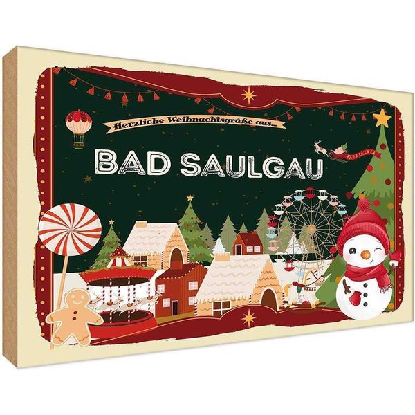 Vianmo Insegna In Legno 20X30 Cm Weihnachten Aus Bad Saulgau-image