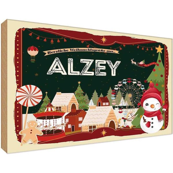 Vianmo Insegna In Legno 20X30 Cm Weihnachten Aus Alzey-image