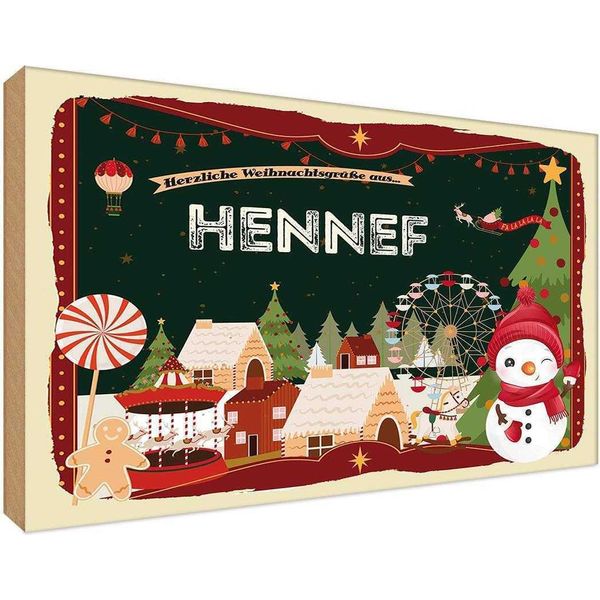 Vianmo Insegna In Legno 20X30 Cm Weihnachten Aus Hennef-image
