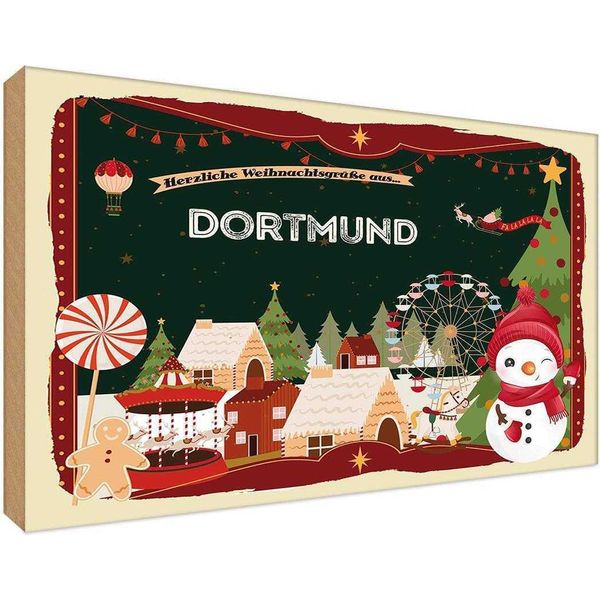 Vianmo Insegna In Legno 20X30 Cm Weihnachten Dortmund-image