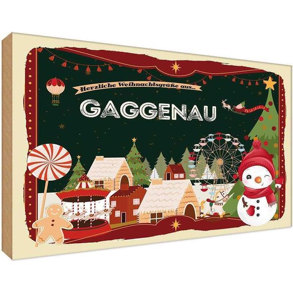 Vianmo Insegna In Legno 20X30 Cm Weihnachten Gaggenau-image