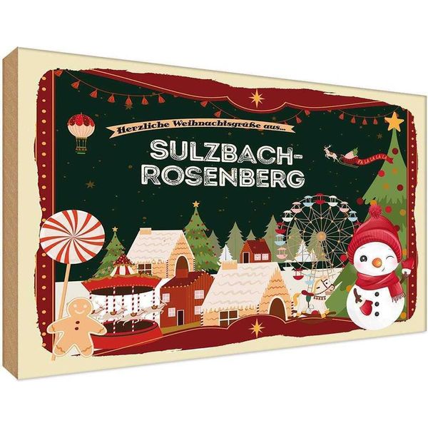 Vianmo Insegna In Legno 20X30 Cm Weihnachten SULZBACH-ROSENBERG-image