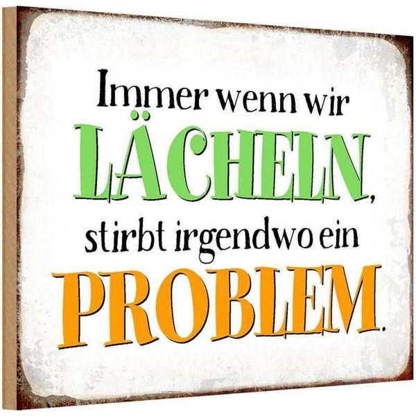 Vianmo Insegna In Legno 20X30 Cm Wenn Wir Lachen Stirbt Problem-image