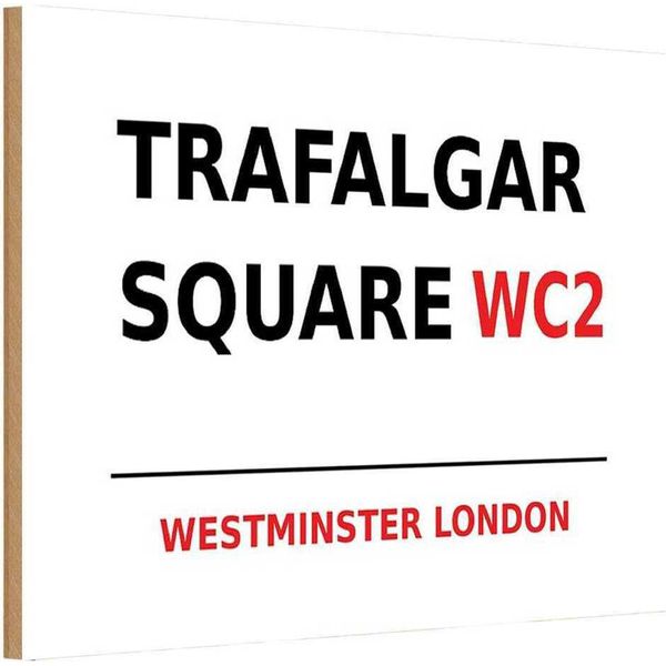 Vianmo Insegna In Legno 20X30 Cm Westminster Trafalgar Square WC2-image