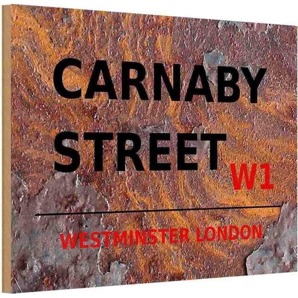 Vianmo Insegna In Legno 12X18 Cm Westminster Carnaby Street W1-image