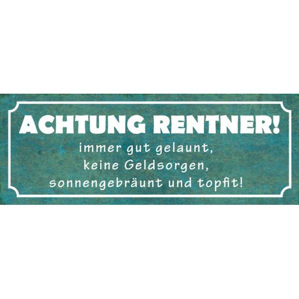 Vianmo Insegna In Legno 10X27 Cm Achtung Rentner Gut Gelaunt-image