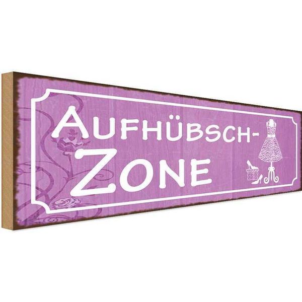 Vianmo Insegna In Legno 10X27 Cm AufhüBschzone-image