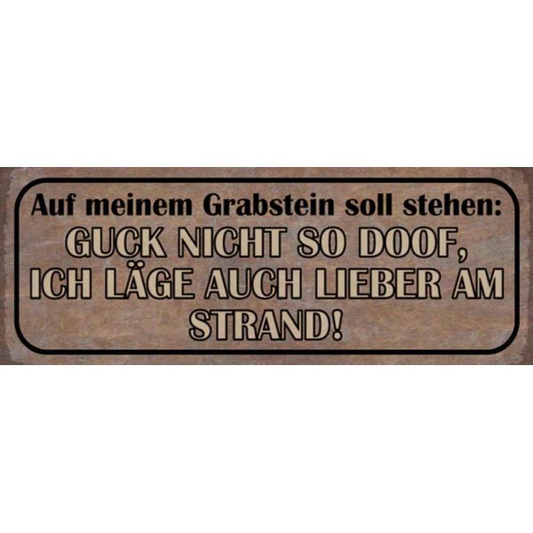 Vianmo Insegna In Legno 10X27 Cm Auf Meinem Grabstein Soll Stehen-image