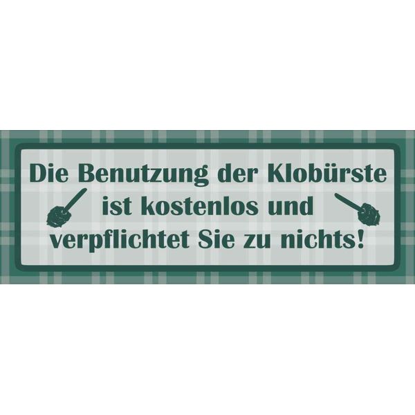 Vianmo Insegna In Legno 10X27 Cm Benutzung Der KlobüRste-image