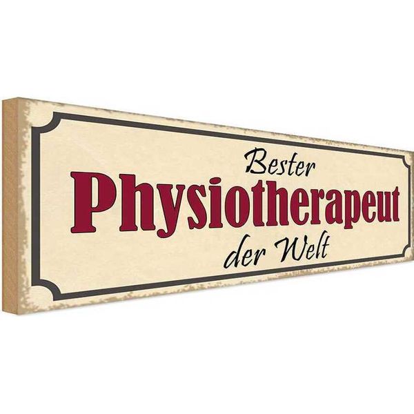 Vianmo Insegna In Legno 10X27 Cm Bester Physiotherapeut Der Welt-image