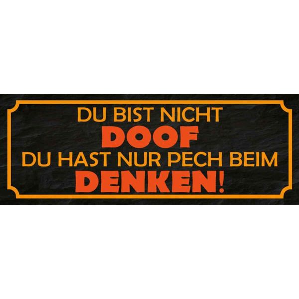 Vianmo Insegna In Legno 10X27 Cm Du Bist Nicht Doof Du Nur Pech-image