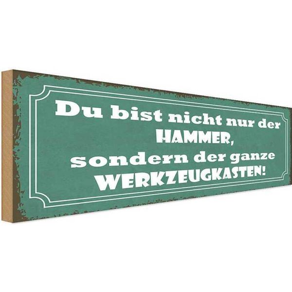 Vianmo Insegna In Legno 10X27 Cm Du Bist Nicht Nur Der Hammer-image