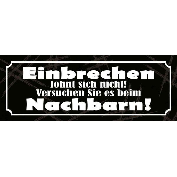 Vianmo Insegna In Legno 10X27 Cm Einbrechen Lohnt Nicht-image