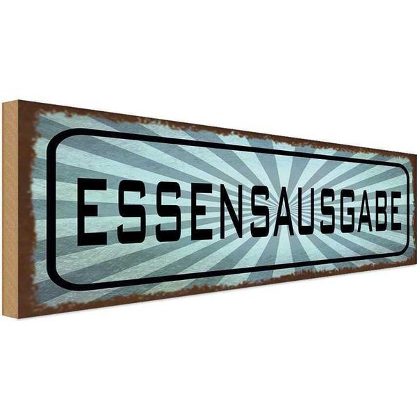 Vianmo Insegna In Legno 10X27 Cm Essensausgabe-image