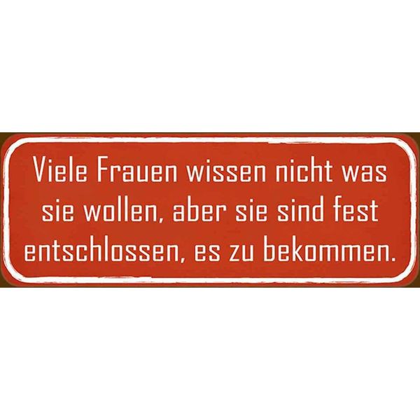 Vianmo Insegna In Legno 10X27 Cm Frauen Wissen Nicht Was Wollen-image