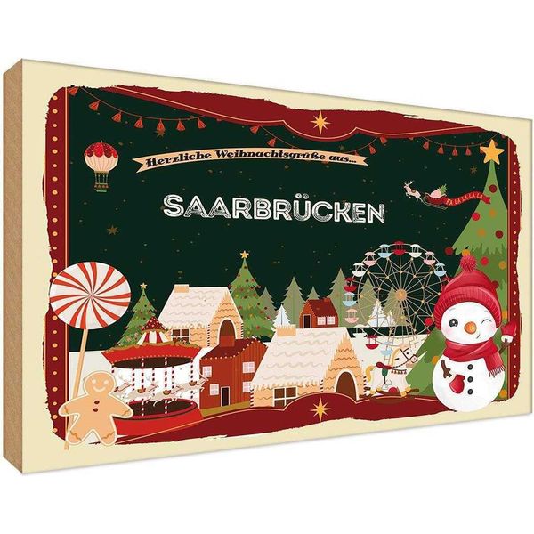 Vianmo Insegna In Legno 20X30 Cm Weihnachten SaarbrÜCken-image