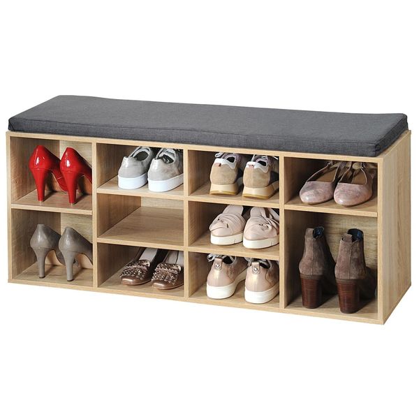 Kesper Schuhschrank Mit Sitzkissen - Versch. AusfüHrungen - Holzoptik-image