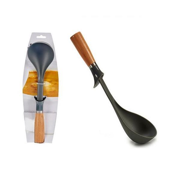 Bigbuy Home S3602280 Pentola Di Legno, Multicolore, 11 X 33 X 8,5 Cm-image