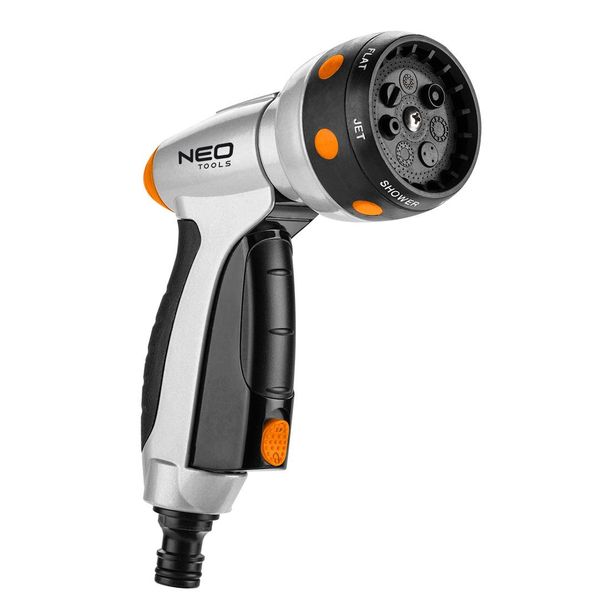 Neo Tools Pistola A Spruzzo A 7 Funzioni, Click On/Off, Arancione/Nero, 15-706-image