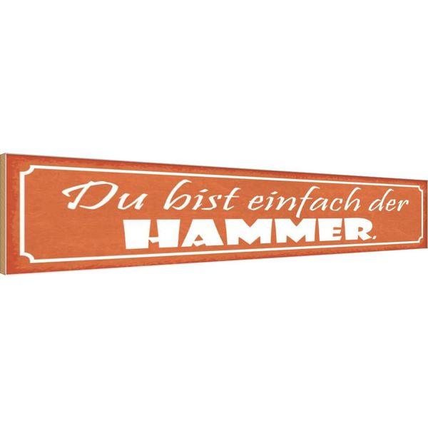 Vianmo Insegna In Legno 10X46 Cm Du Bist Einfach Der Hammer-image