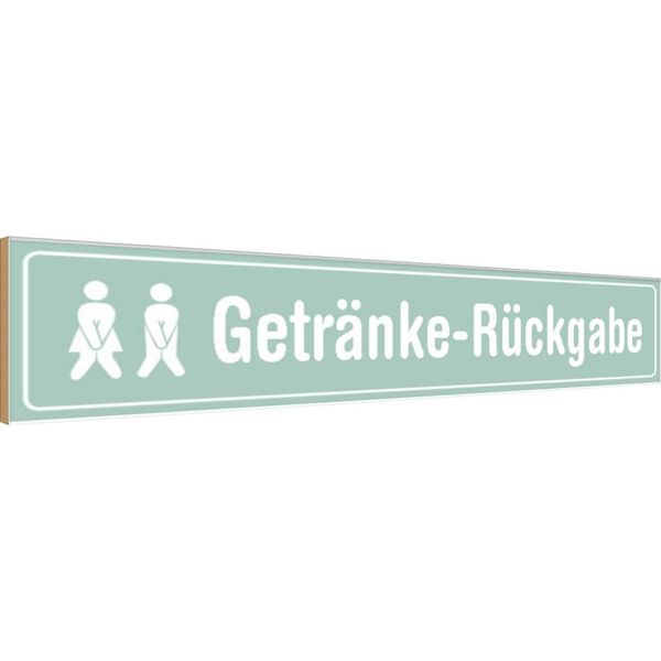 Vianmo Insegna In Legno 10X46 Cm GeträNke - RüCkgabe Wc-image