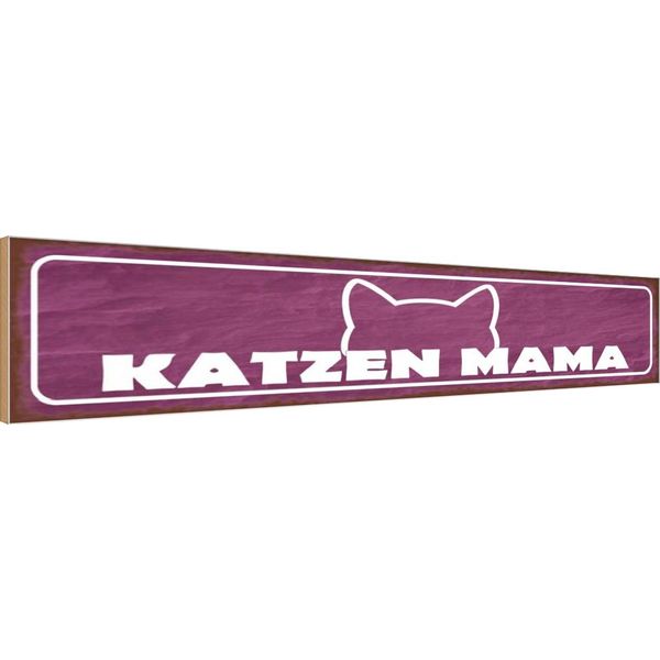 Vianmo Insegna In Legno 10X46 Cm Katzen Mama-image