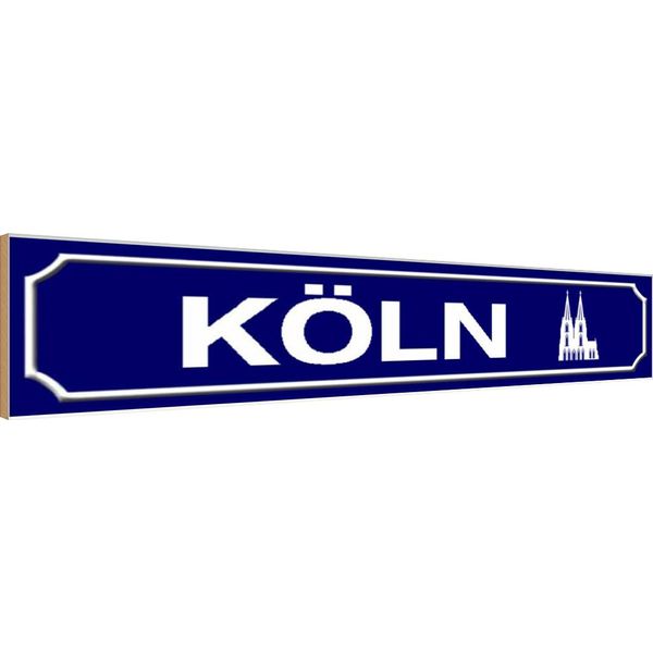 Vianmo Insegna In Legno 10X46 Cm Bandiera KöLn Wappen-image