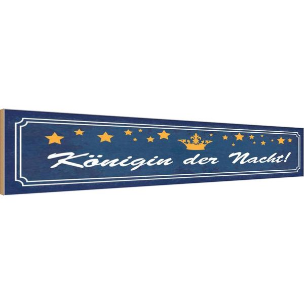Vianmo Insegna In Legno 10X46 Cm KöNigin Der Nacht Sterne Krone-image