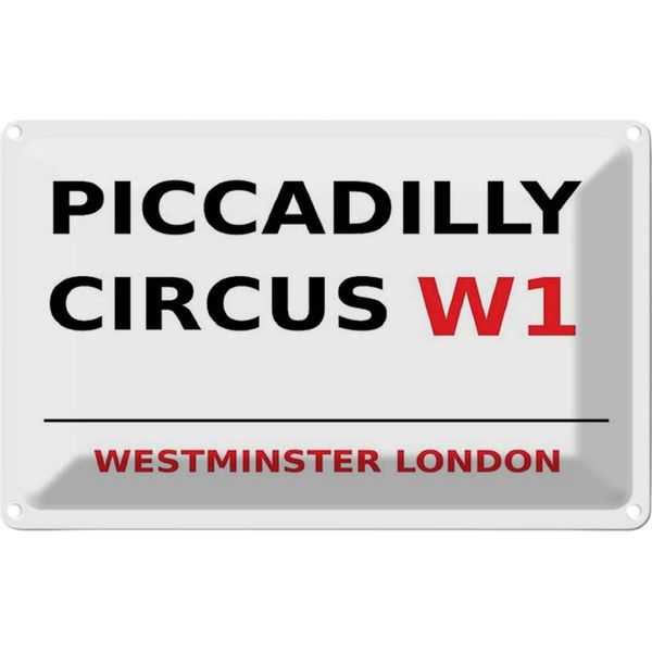 Vianmo Insegna Di Latta 12X18 Cm Westminster Piccadilly Circus W1-image