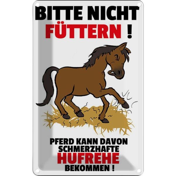 Vianmo Insegna Di Latta 30X20 Cm Pferd Nicht FüTtern Schmerzhaft Hufrehe-image