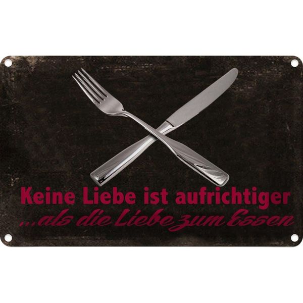 Vianmo Insegna Di Latta 20X30 Cm Keine Liebe Aufrichtiger Als-image