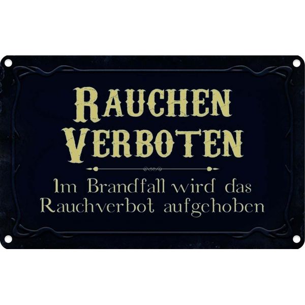 Vianmo Insegna Di Latta 20X30 Cm Rauchen Verboten Im Brandfall-image