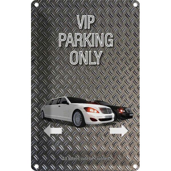 Vianmo Insegna Di Latta 30X20 Cm Parken Vip Parking Only-image
