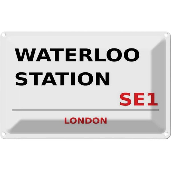 Vianmo Insegna Di Latta 20X30 Cm Waterloo Station SE1-image
