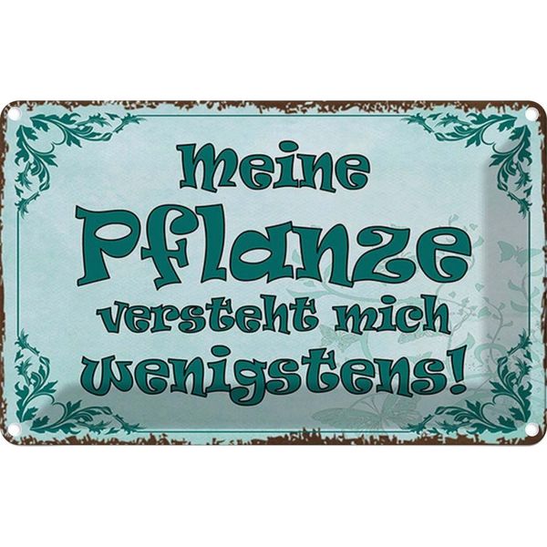 Vianmo Insegna Di Latta 20X30 Cm Meine Pflanze Vesteht Mich-image