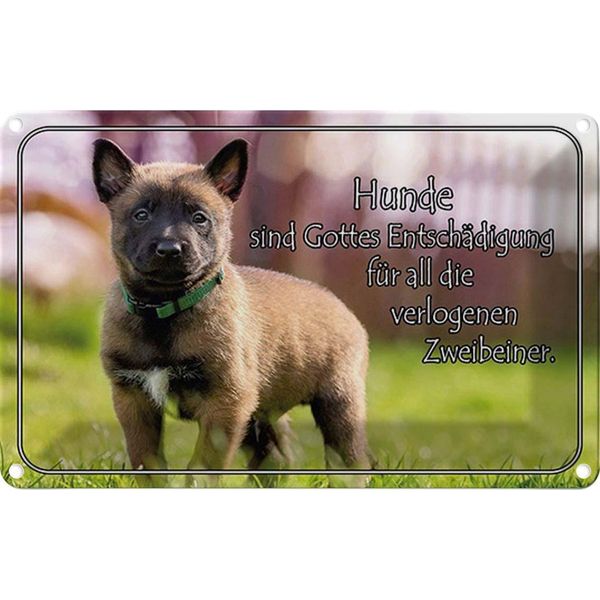 Vianmo Insegna Di Latta 20X30 Cm Hunde Sind Gottes EntschäDigung-image