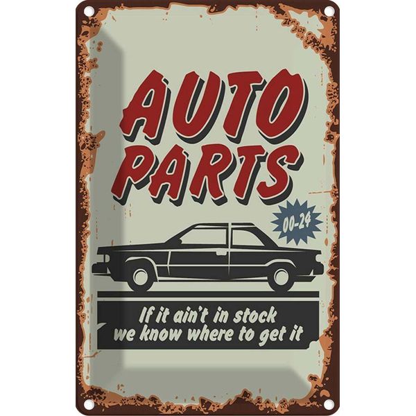 Vianmo Insegna Di Latta 18X12 Cm Auto Parts Teile Service-image