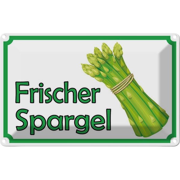 Vianmo Insegna Di Latta 20X30 Cm Frischer Spargel Restaurant-image