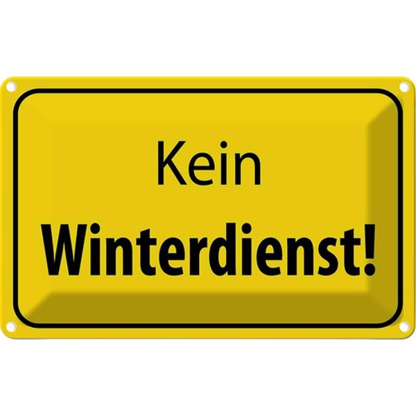 Vianmo Insegna Di Latta 20X30 Cm Kein Winterdienst Warnschild-image