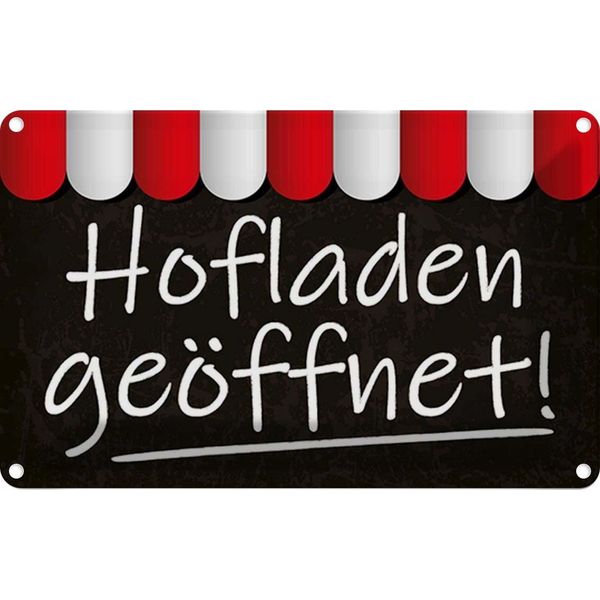 Vianmo Insegna Di Latta 20X30 Cm Hofladen GeöFfnet Verkauf-image