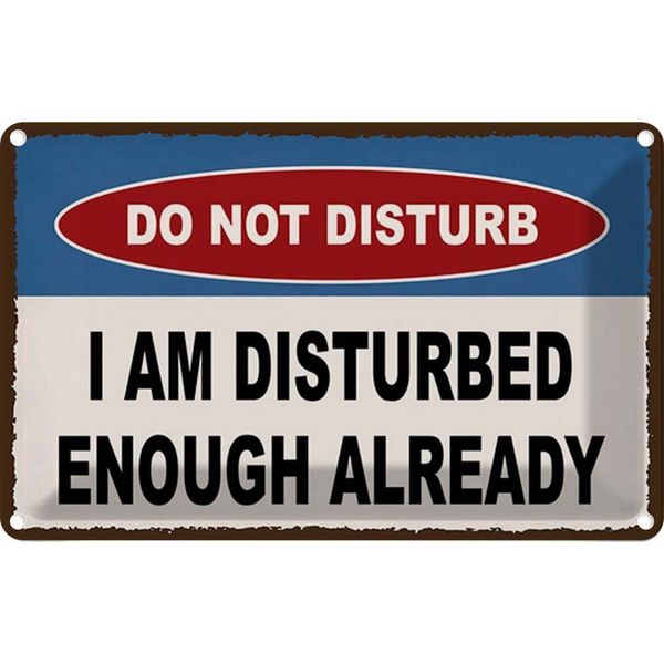 Vianmo Insegna Di Latta 20X30 Cm Do Not Disturb A Am Disturbed-image
