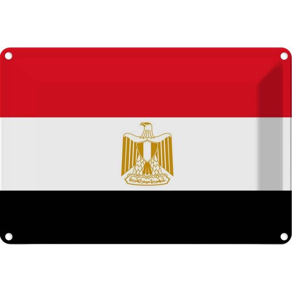 Vianmo Insegna Di Latta 20X30 Cm Bandiera ÄGyptens Flag Of Egypt-image