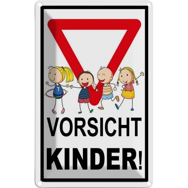 Vianmo Insegna Di Latta 30X20 Cm Vorsicht Kinder-image